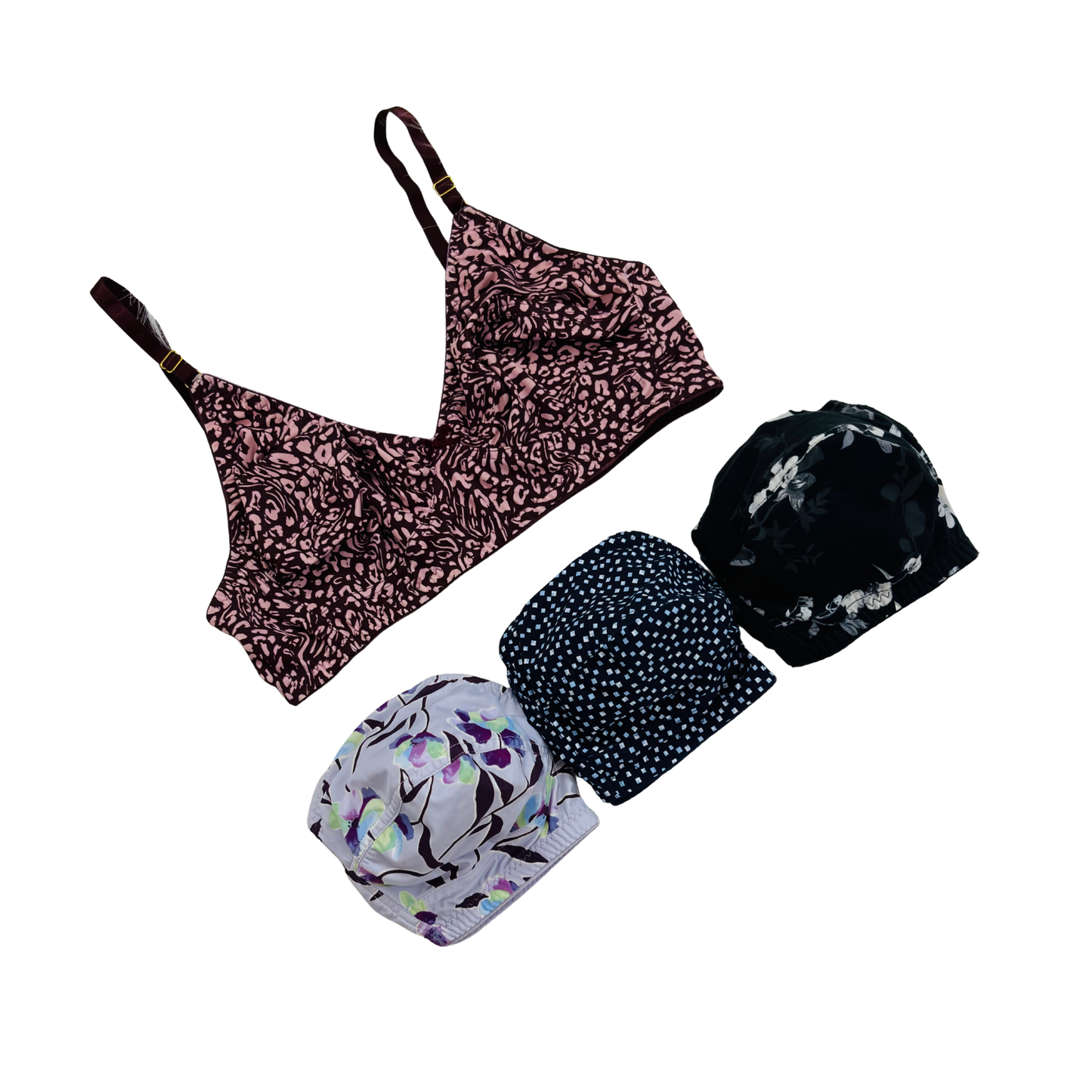 Printed Stretch Bra - 4 pcs Pack