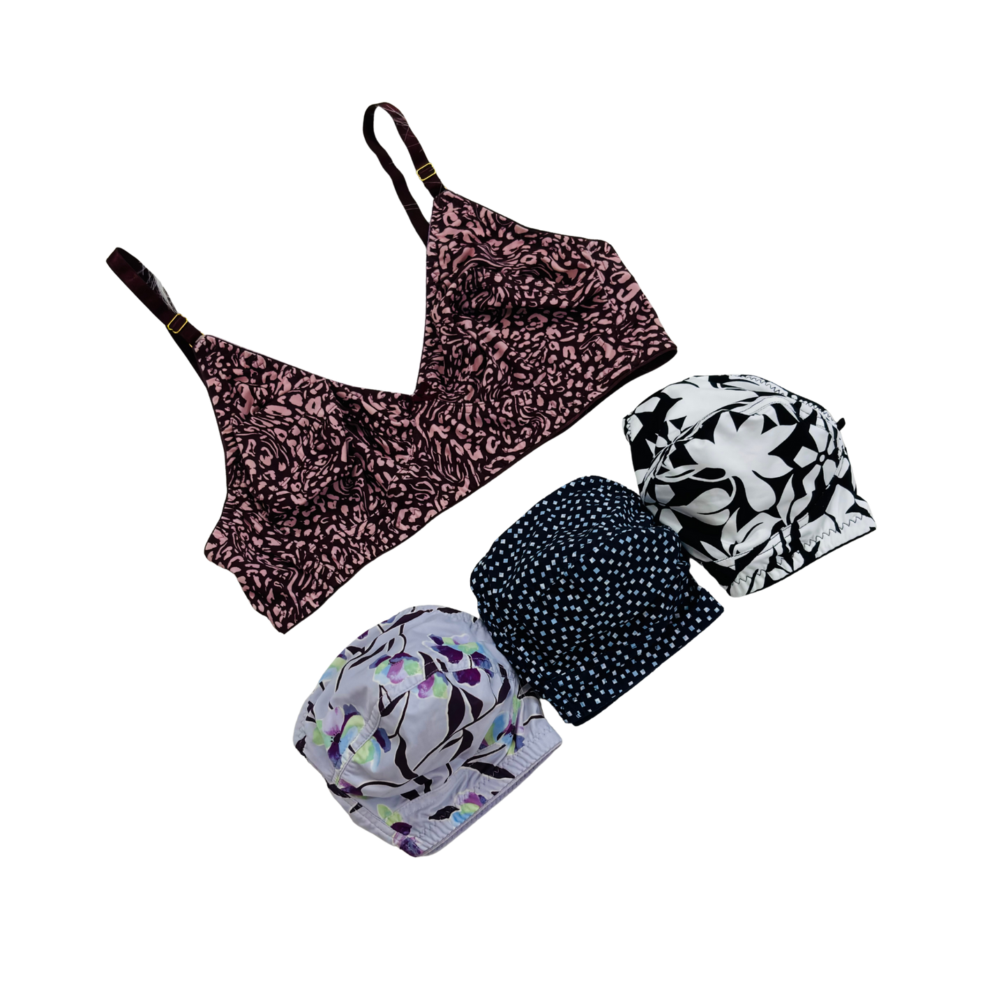 Printed Stretch Bra - 4 pcs Pack