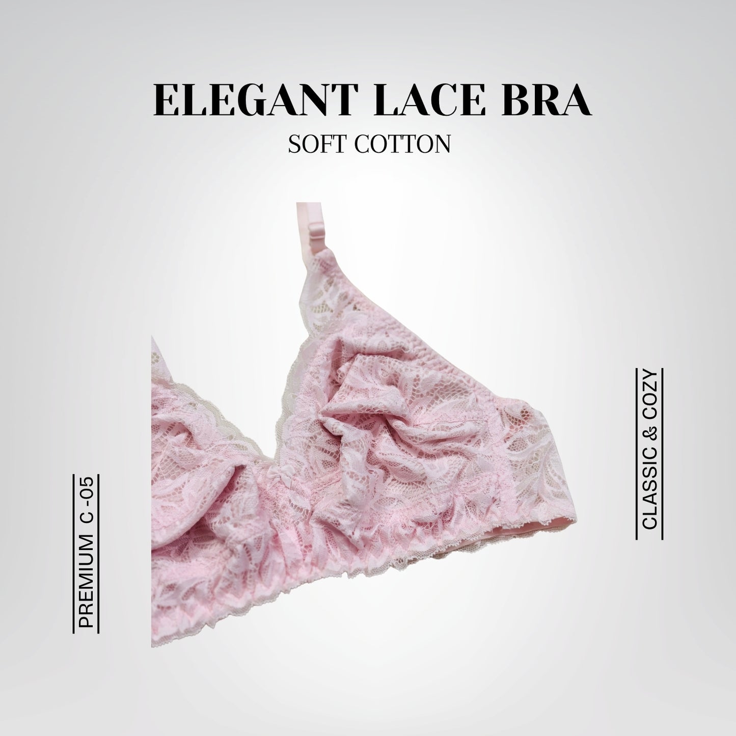 Elegant Lace Bra Set – Soft Cotton and Delicate Lace