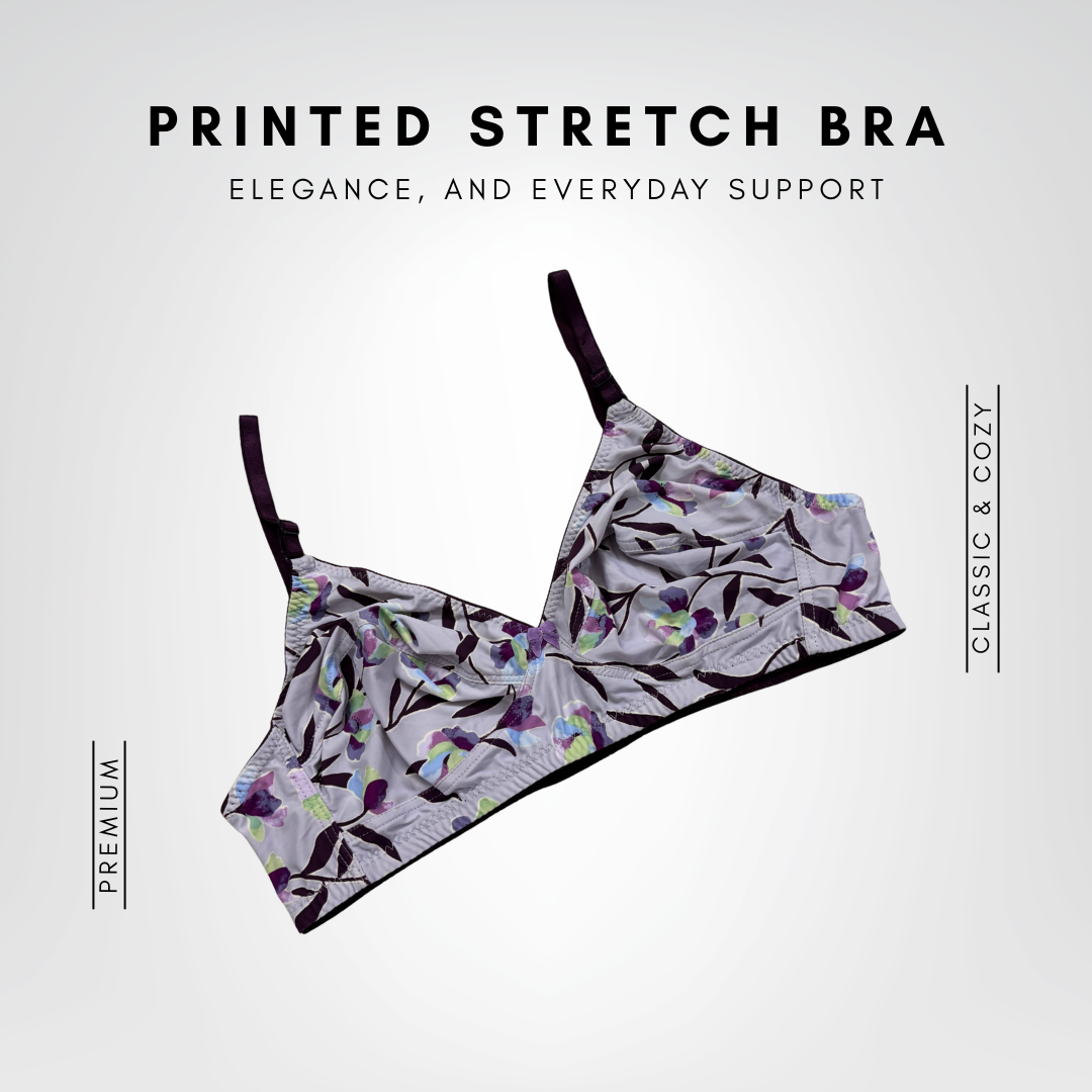 Printed Stretch Bra
