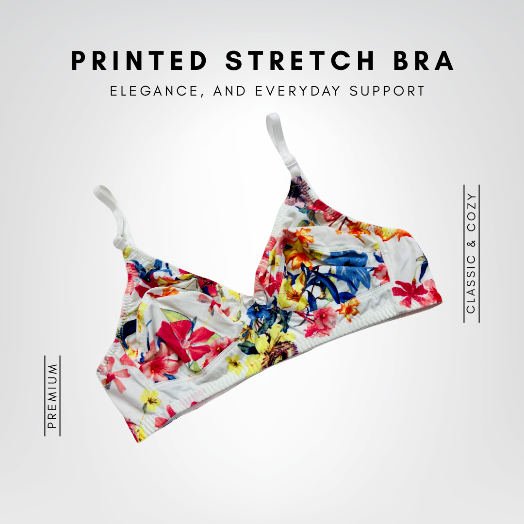 Printed Stretch Bra