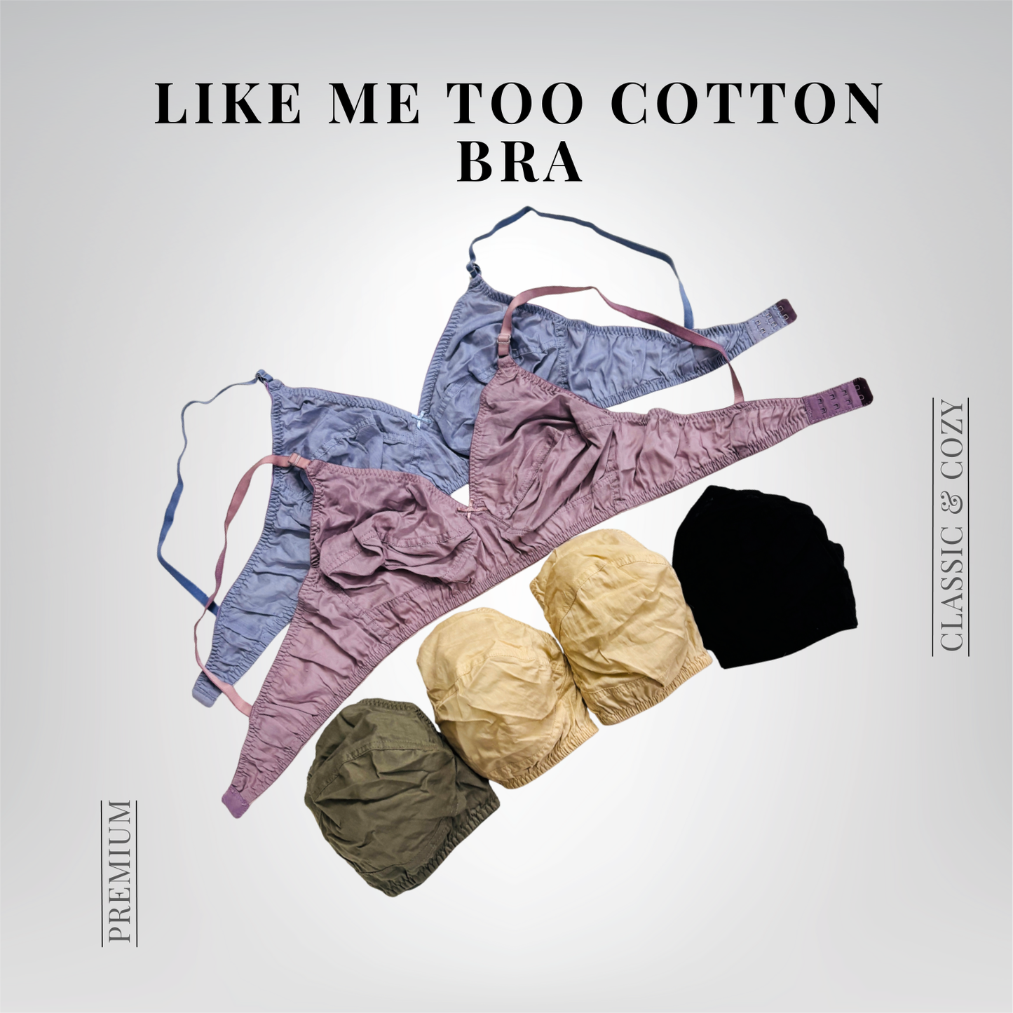Like Me 2 Hook Women's Breathable Cotton Bra – All-Day Comfort & Fit