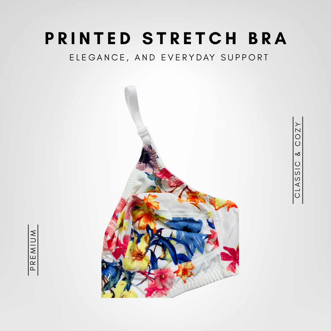 Printed Stretch Bra