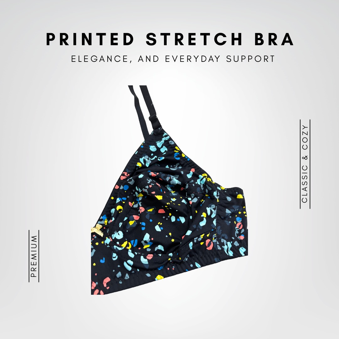 Printed Stretch Bra