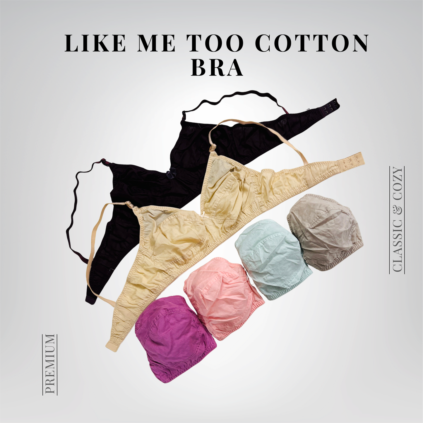 Like Me 2 Hook Women's Breathable Cotton Bra – All-Day Comfort & Fit