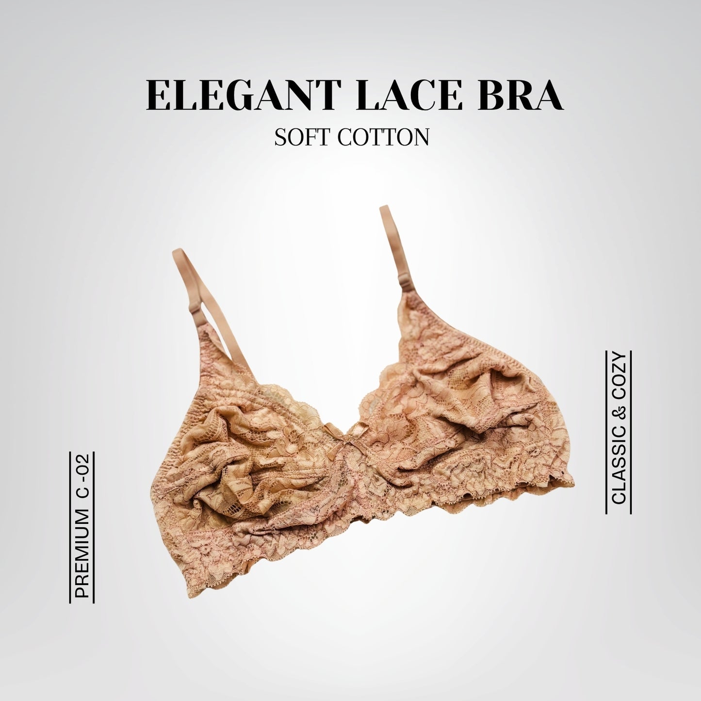 Elegant Lace Bra Set – Soft Cotton and Delicate Lace