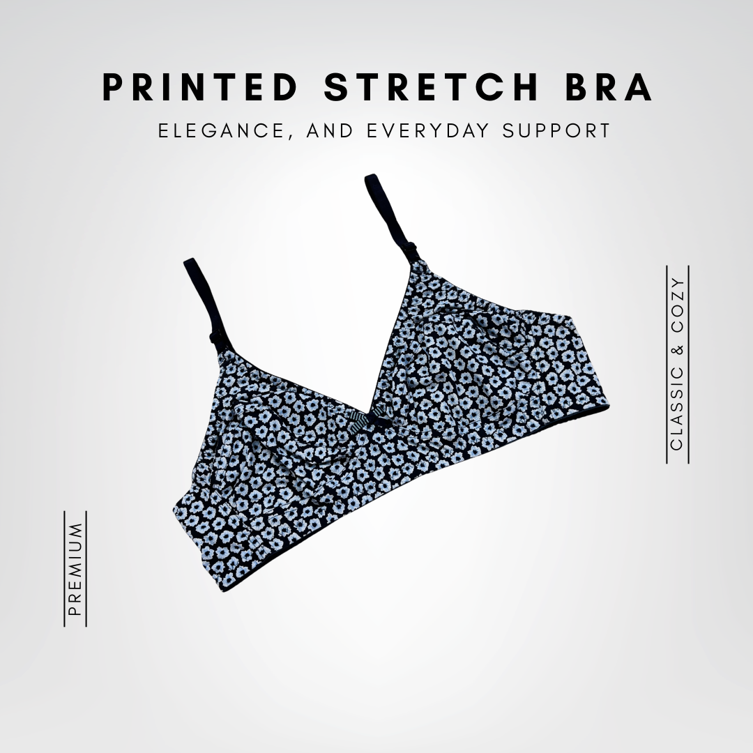 Printed Stretch Bra