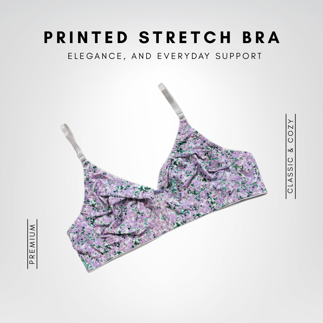 Printed Stretch Bra