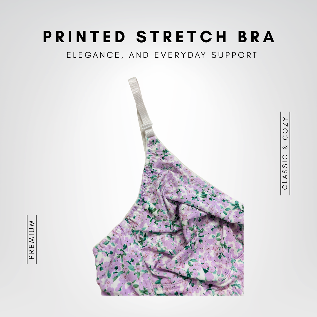 Printed Stretch Bra