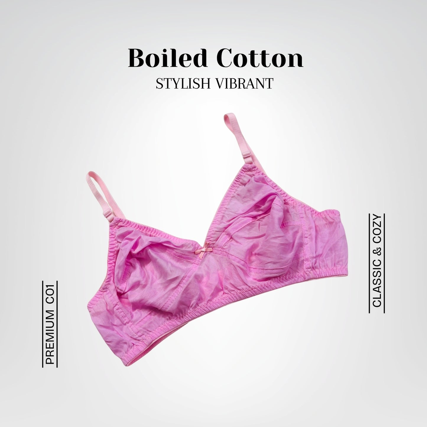 Stylish Vibrant Boiled Cotton Bra