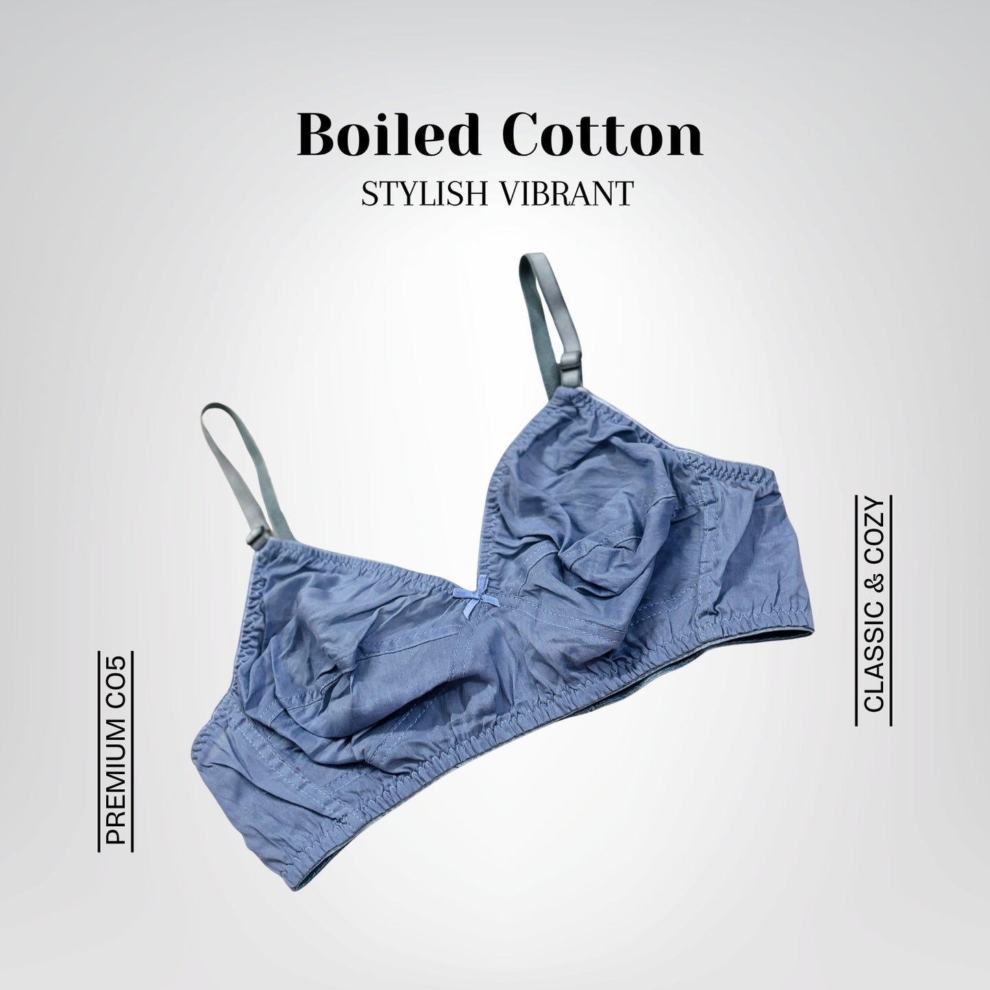 Stylish Vibrant Boiled Cotton Bra