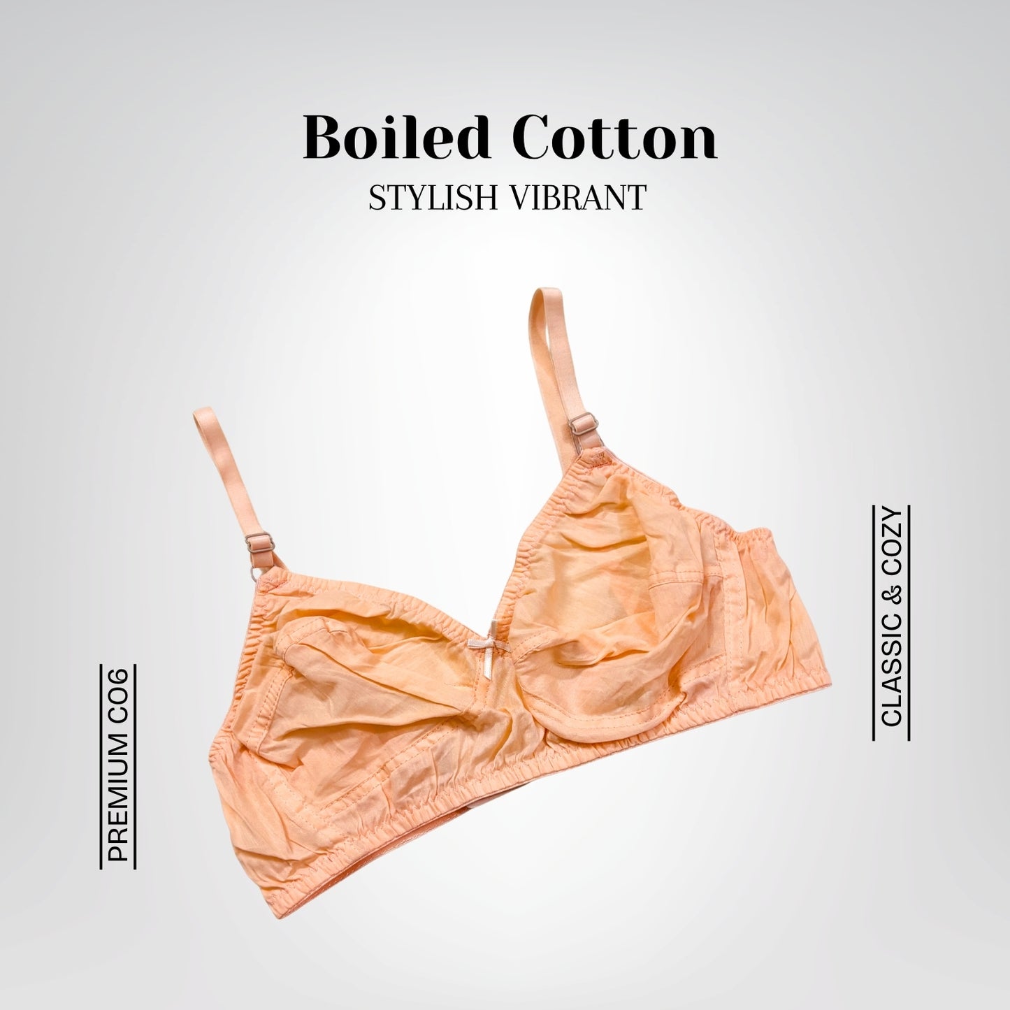 Stylish Vibrant Boiled Cotton Bra