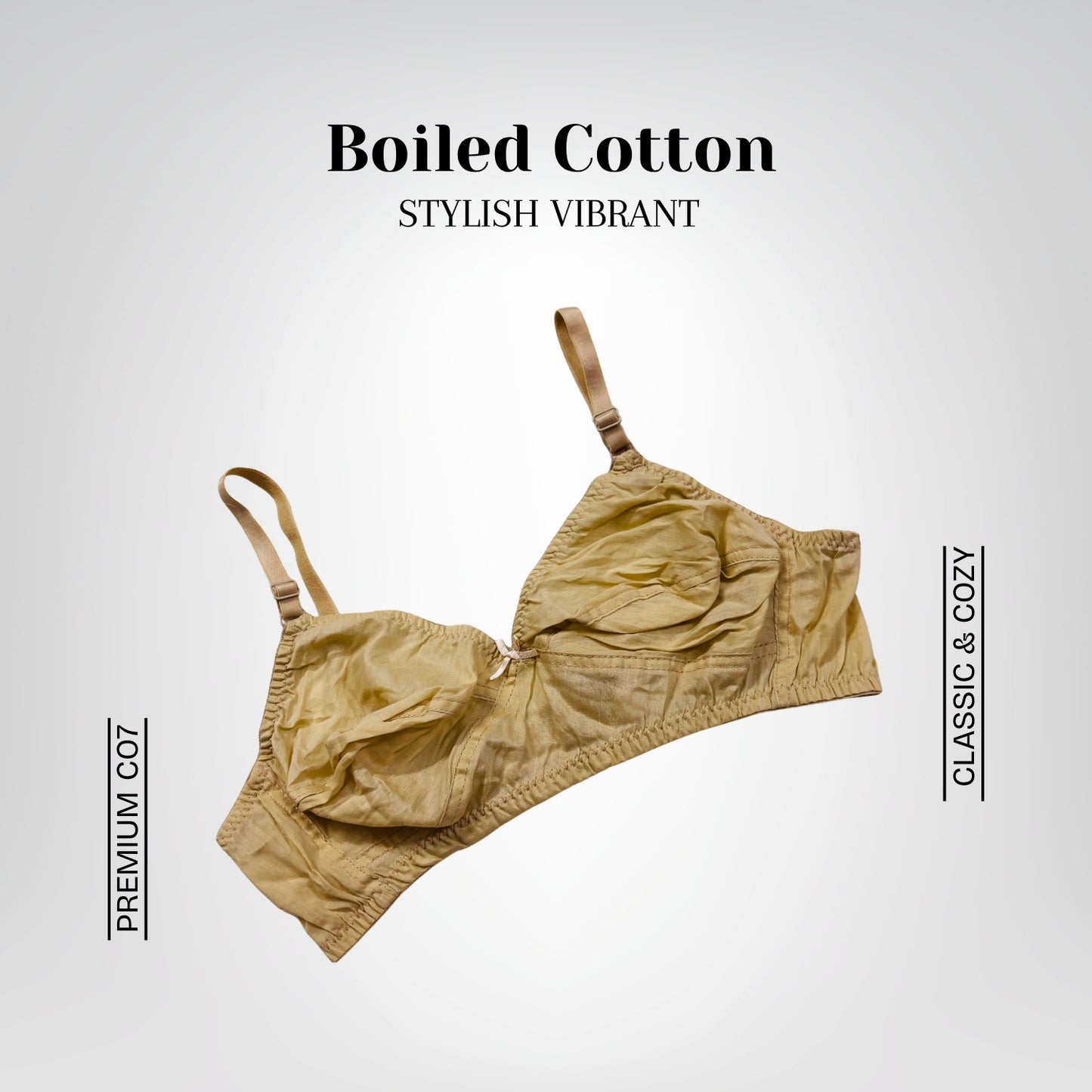 Stylish Vibrant Boiled Cotton Bra