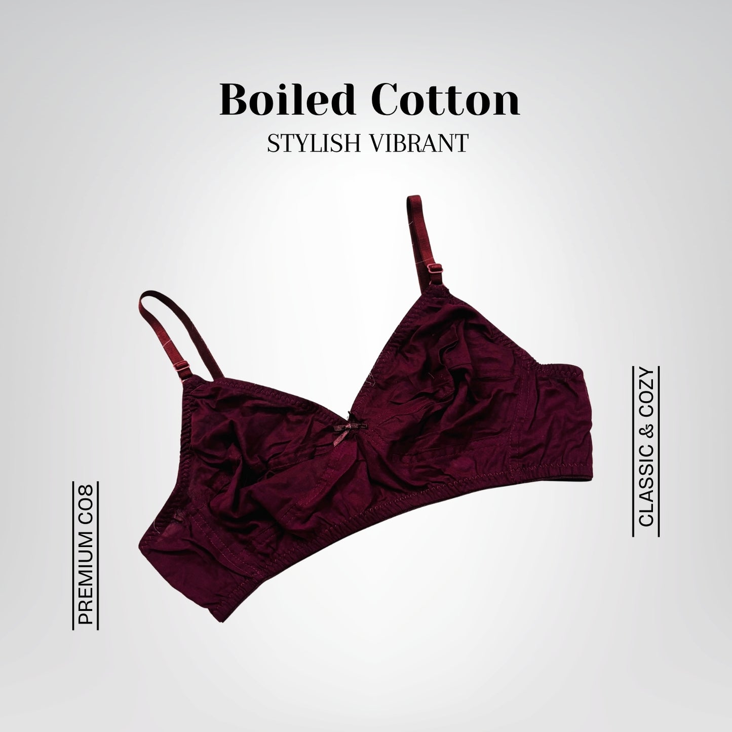 Stylish Vibrant Boiled Cotton Bra