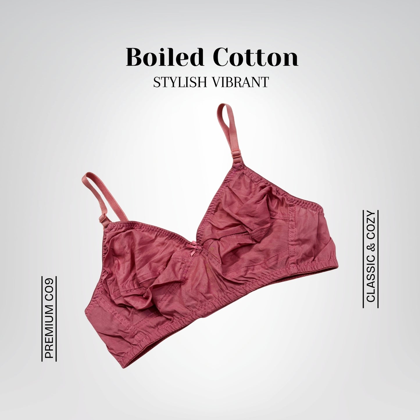 Stylish Vibrant Boiled Cotton Bra