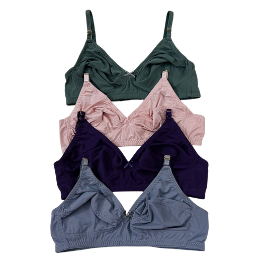 Premium Ice Silk Full-Cup Bra (4 Pcs) | The Ultimate Summer Comfort