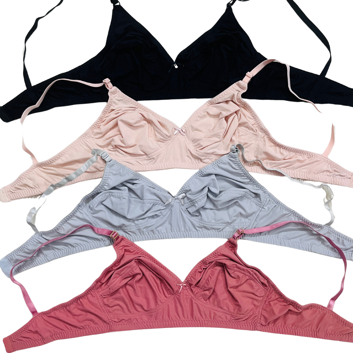 Premium Ice Silk Full-Cup Bra (4 Pcs) | The Ultimate Summer Comfort