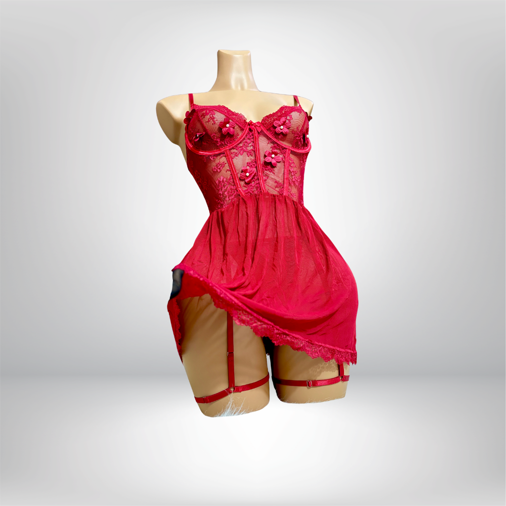 Midnight Maroon Lingering Set