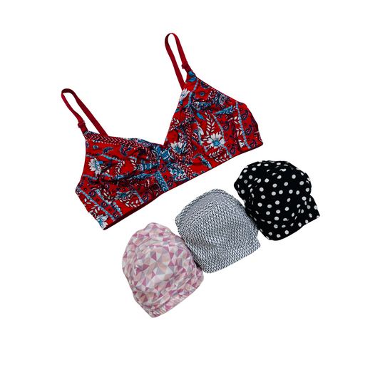 Printed Stretch Bra - 4 pcs Pack
