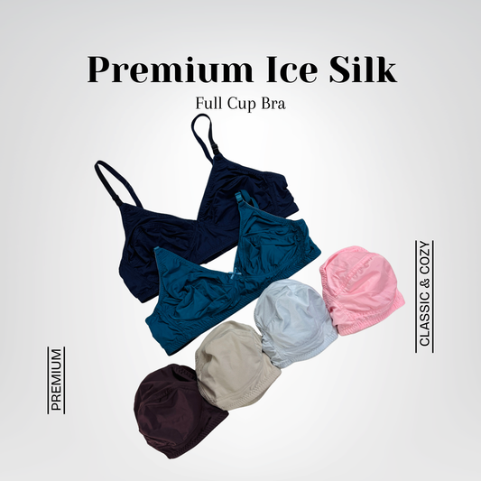 Premium Ice Silk Full-Cup Bra (6 Pcs) | The Ultimate Summer Comfort
